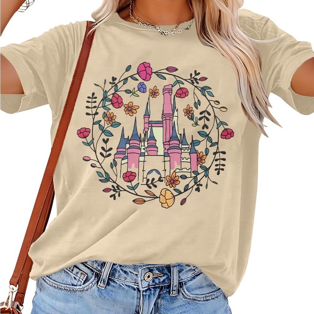 Yellow Disney Castle Tee